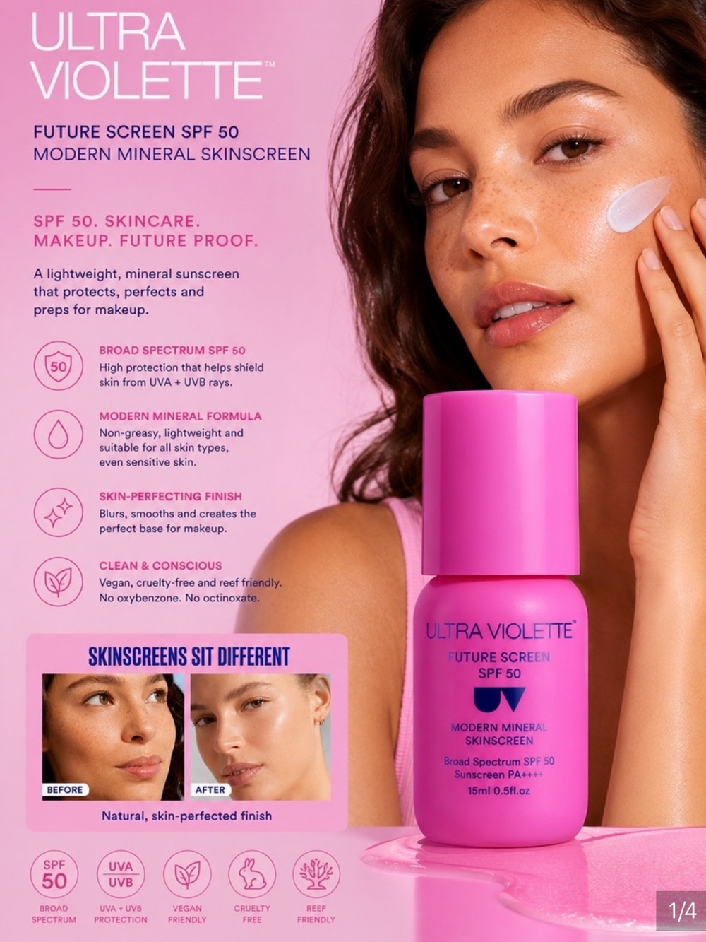 Ultra Violette SPF 50 Modern Mineral Sunscreen — 15ml